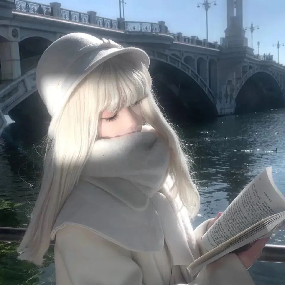光感看书女生头像