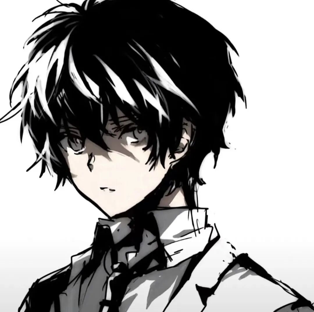 动漫头像 动漫男 动漫男头 动漫头像男 黑白动漫 黑白动漫头像