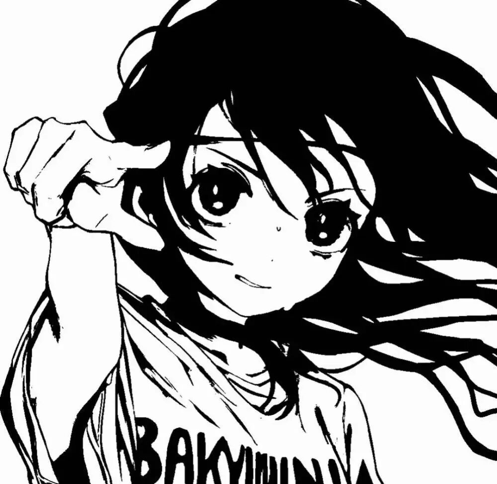 动漫头像  动漫女 动漫女头  动漫头像女 黑白动漫 黑白动漫头像