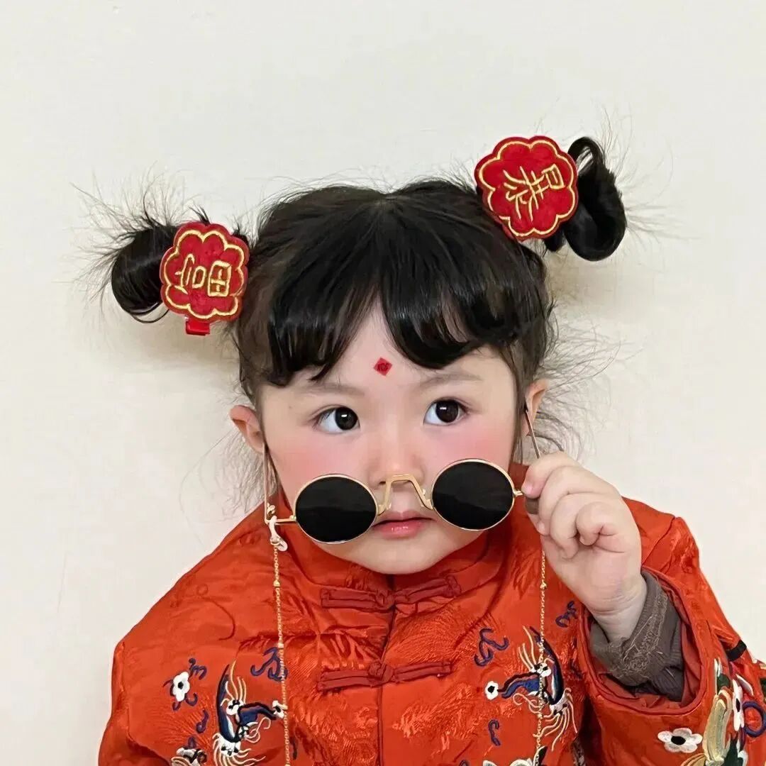萌娃 萌娃头像 小女孩 小女孩头像 新年 新年头像