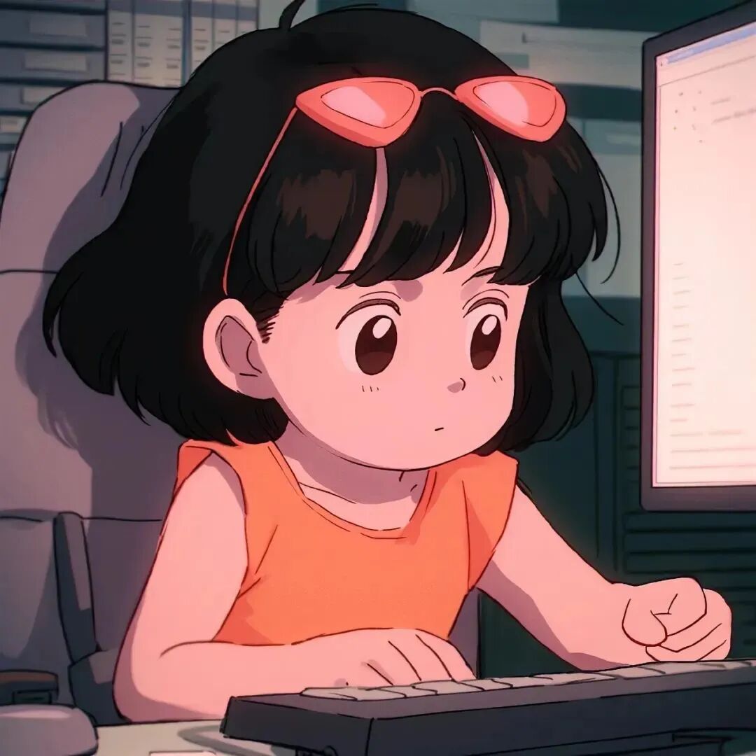旧漫办公动漫头像女
