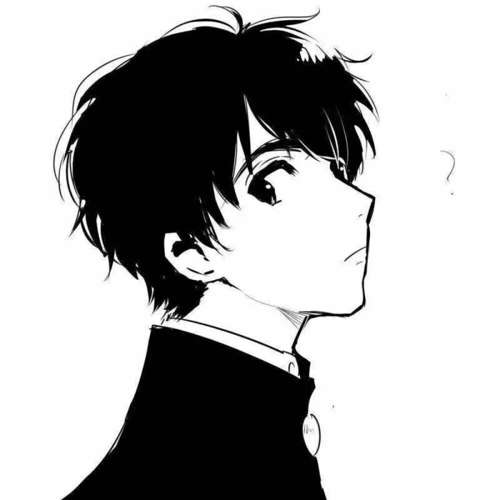 动漫头像 动漫男 动漫男头 动漫头像男 黑白动漫 黑白动漫头像