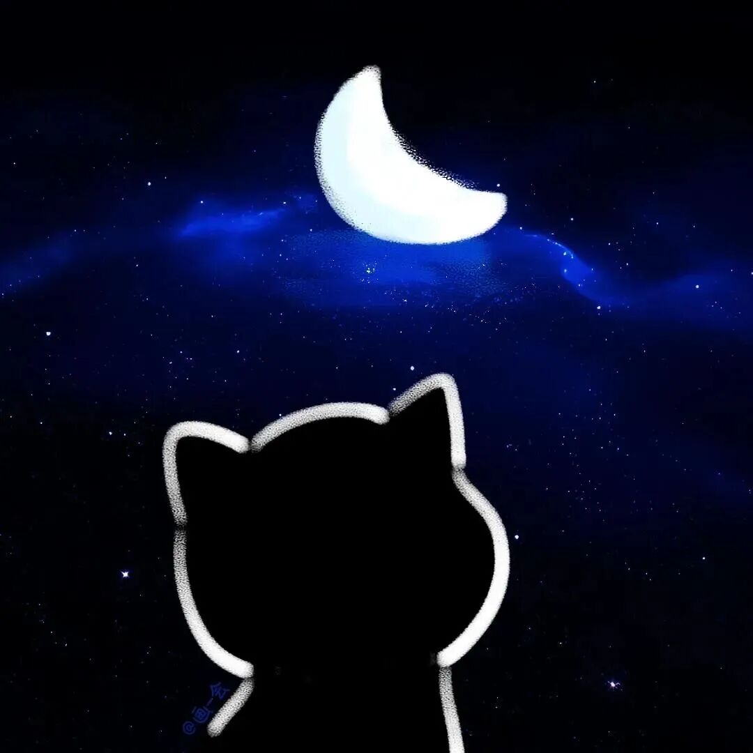 yueliangcataihe可爱猫咪卡通情侣头像
