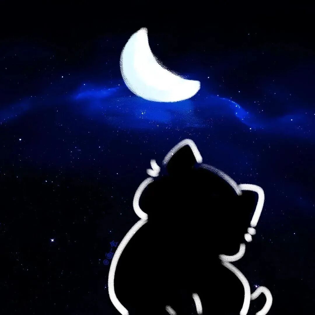yueliangcataihe可爱猫咪卡通情侣头像