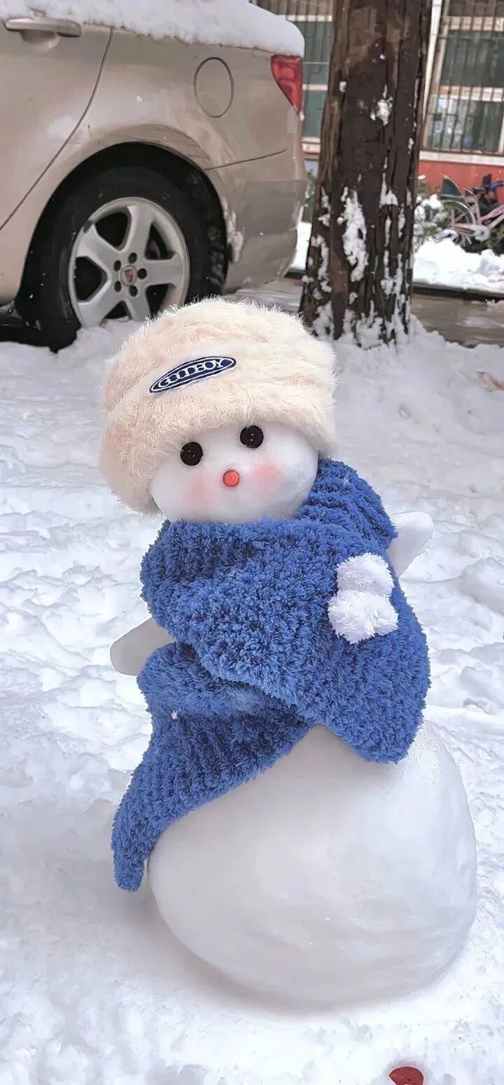 可爱冬天雪人壁纸