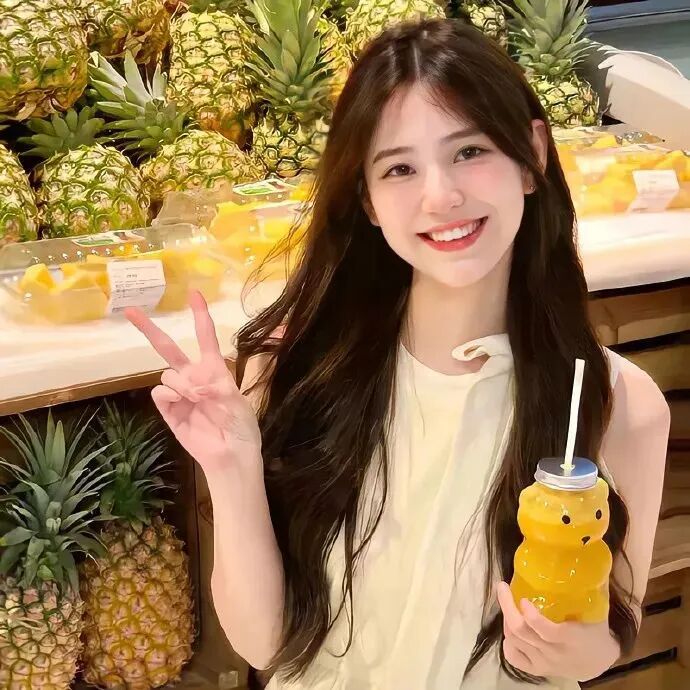 剪刀手甜妹女生头像