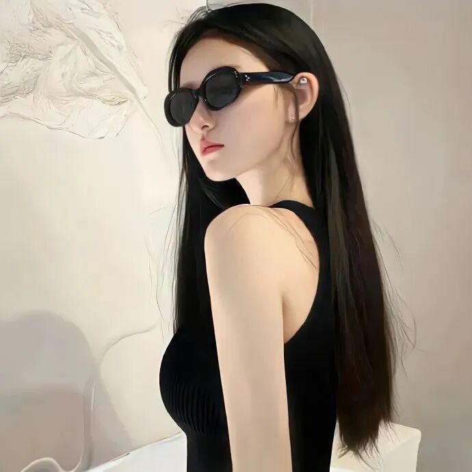 气质墨镜女生头像