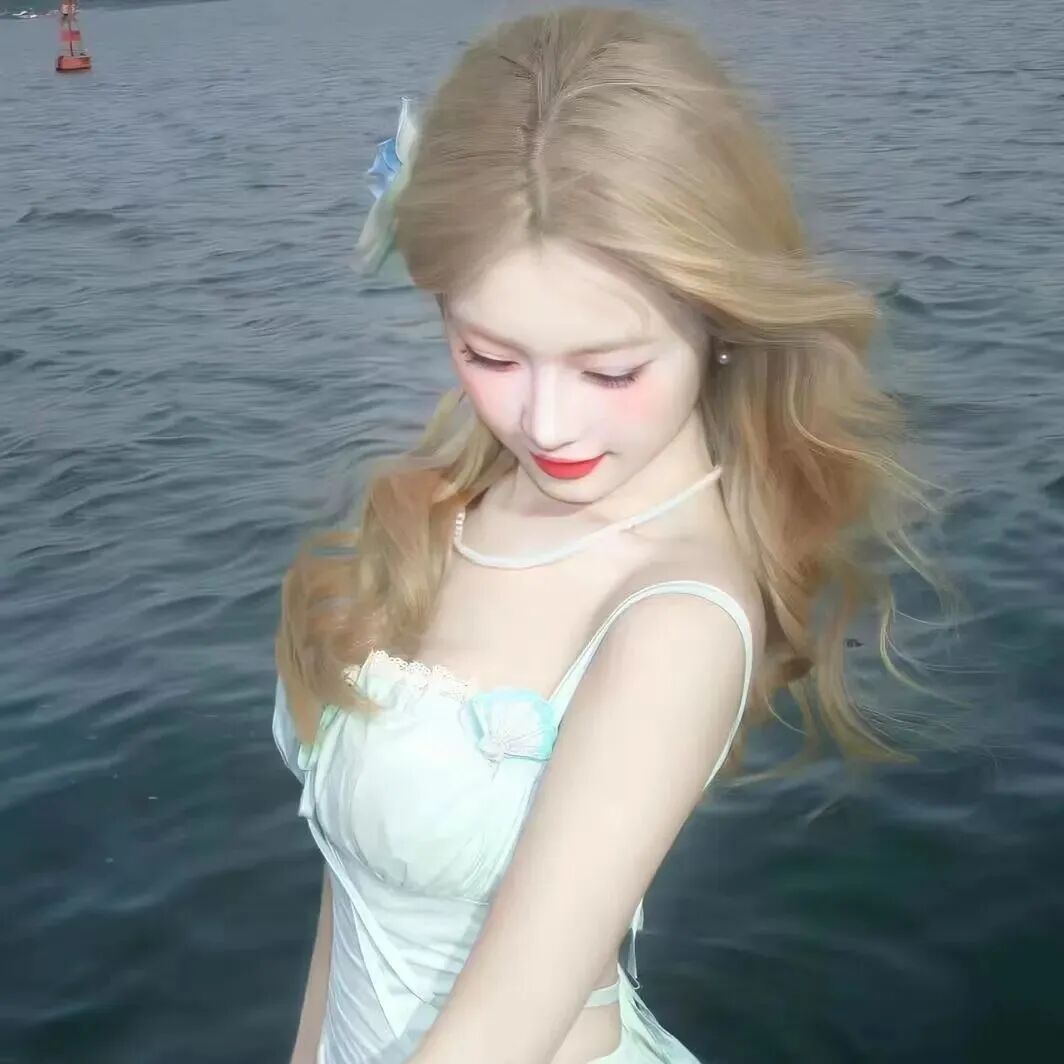 海边温柔女生头像