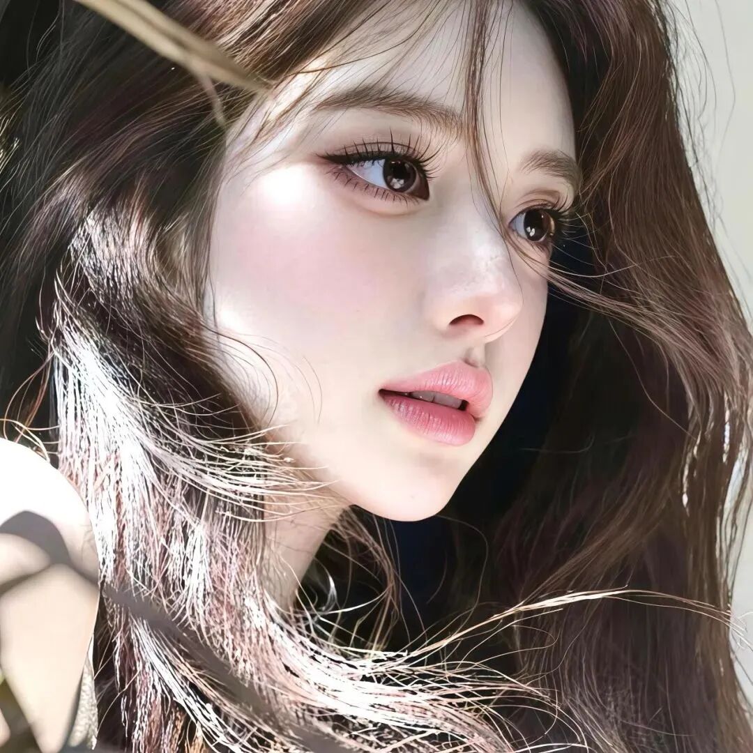 清冷侧脸女生头像