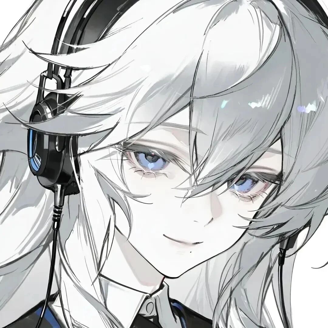 戴耳机个性动漫头像女