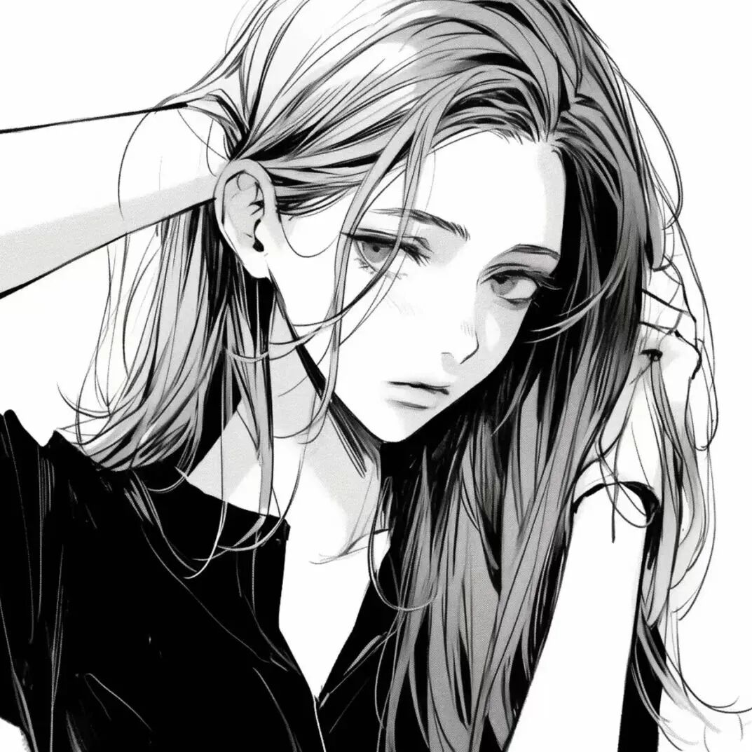御姐黑白动漫头像女