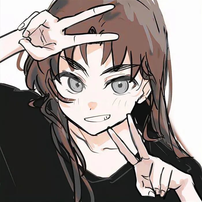 剪刀手个性动漫头像女