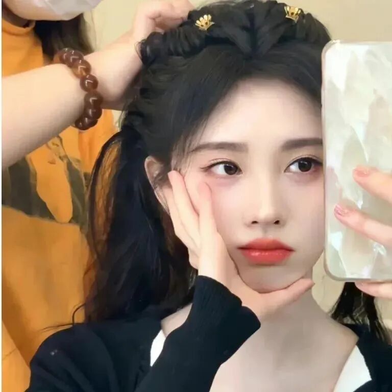 鞠婧祎爱豆自拍手机甜妹女生头像
