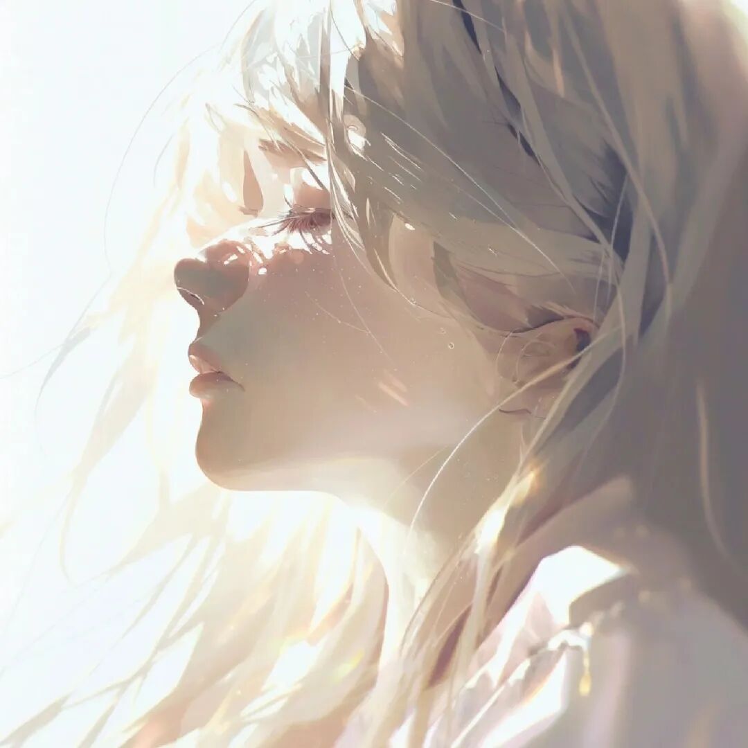 光感温柔动漫头像女