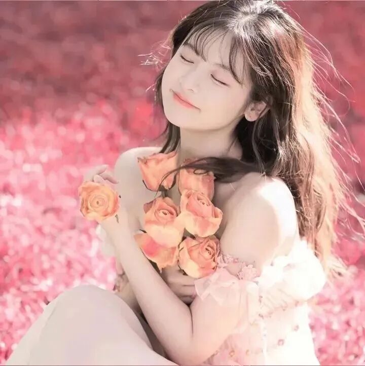 鲜花甜妹女生头像