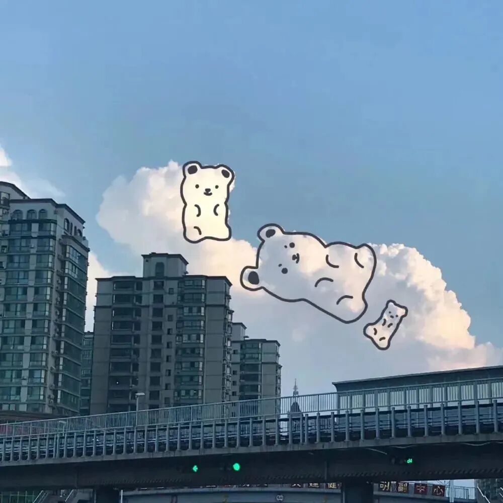 小熊城市朋友圈背景图