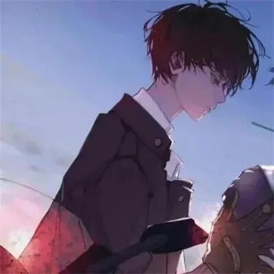 帅气侧脸动漫头像男