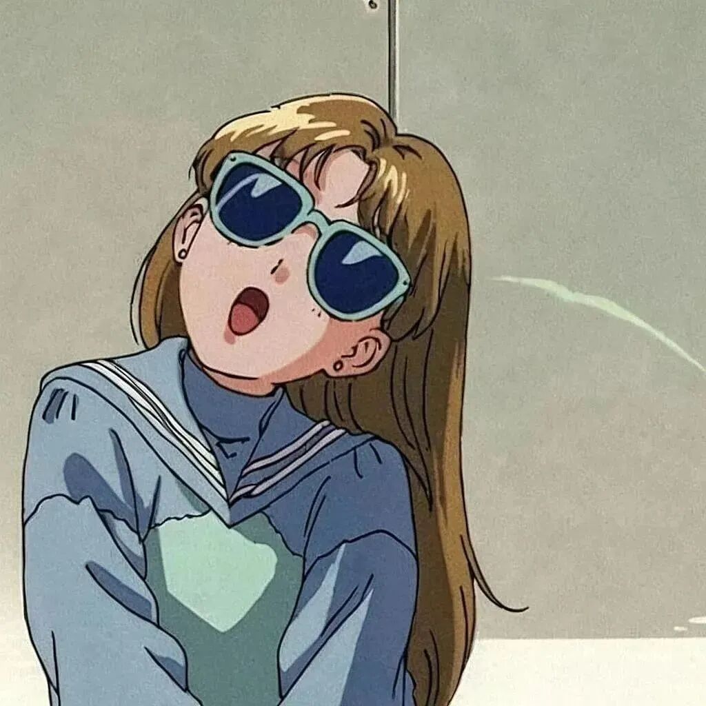 墨镜古早感动漫头像女