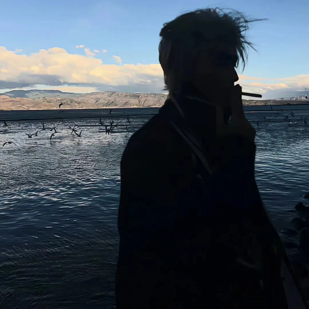 海边孤独感不露脸男生头像