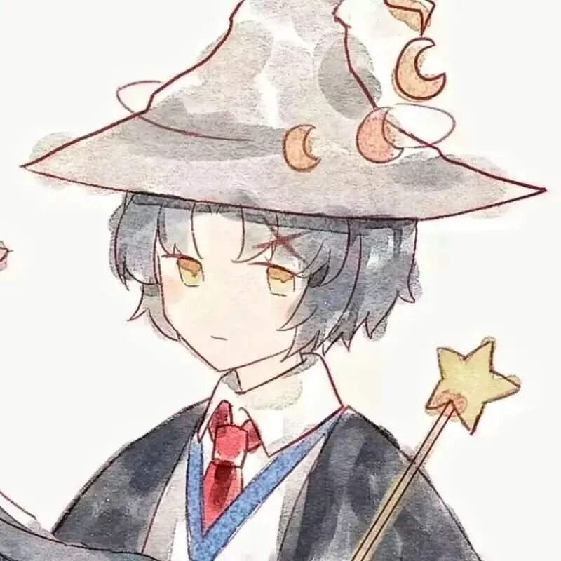 情头 情侣头像 动漫情头 动漫情侣头像 魔术师 一人一半 甜