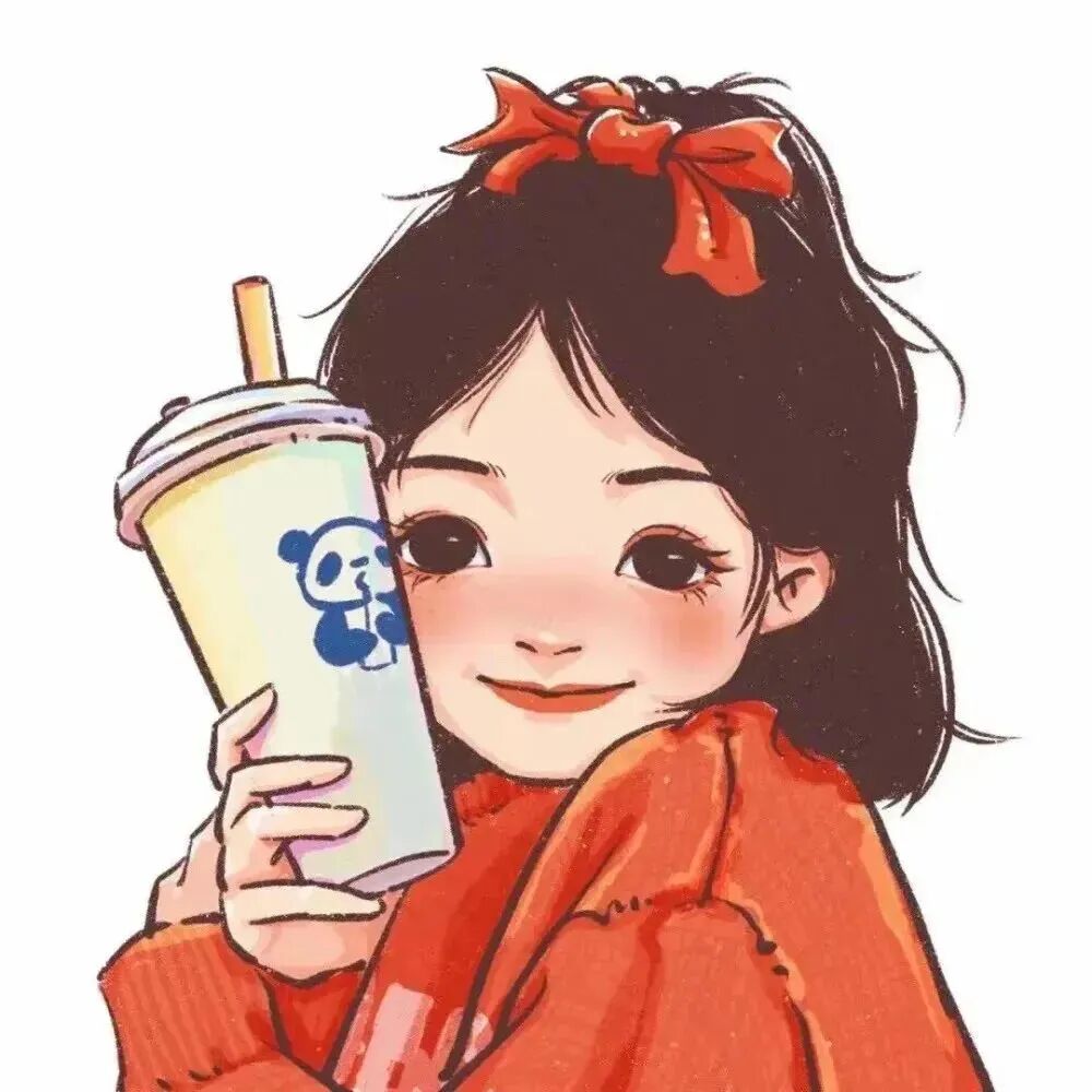 可爱头像 奶茶 闺蜜头像 闺蜜 手绘