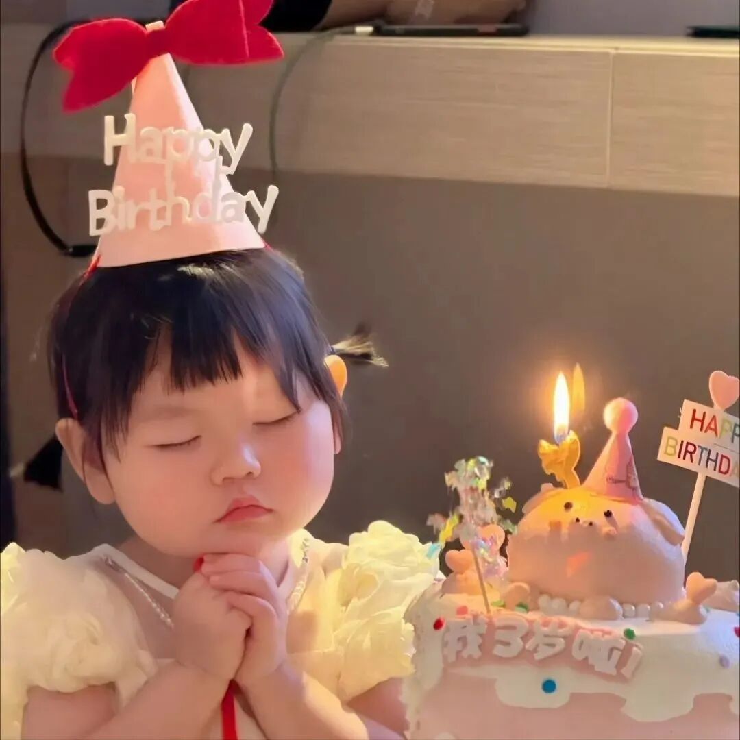 瑶一瑶小女孩萌娃生日快乐头像
