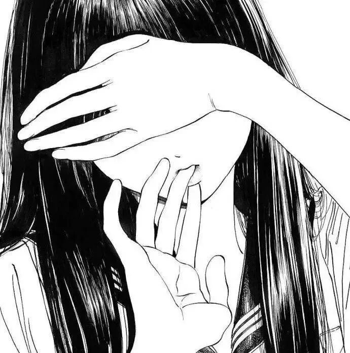 个性黑白动漫头像女