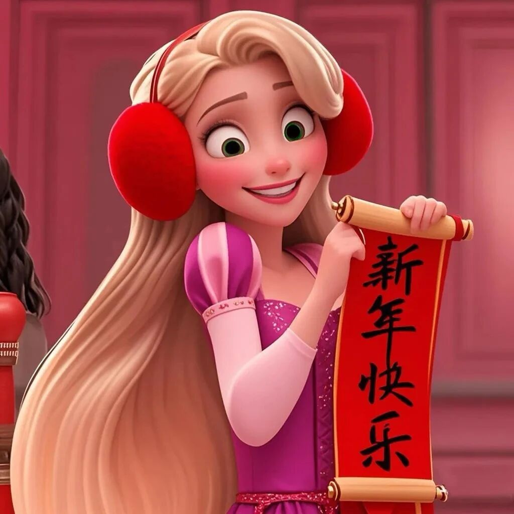 可爱迪士尼公主新年卡通头像女