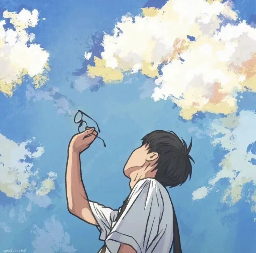 tiankonglianren学院风天空动漫情侣头像