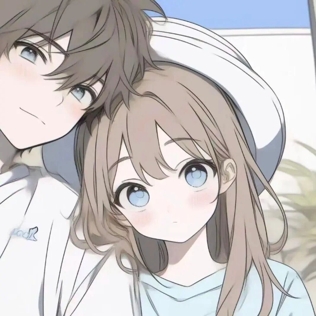 touyuyiweilianjiefaxiao依偎动漫情侣头像