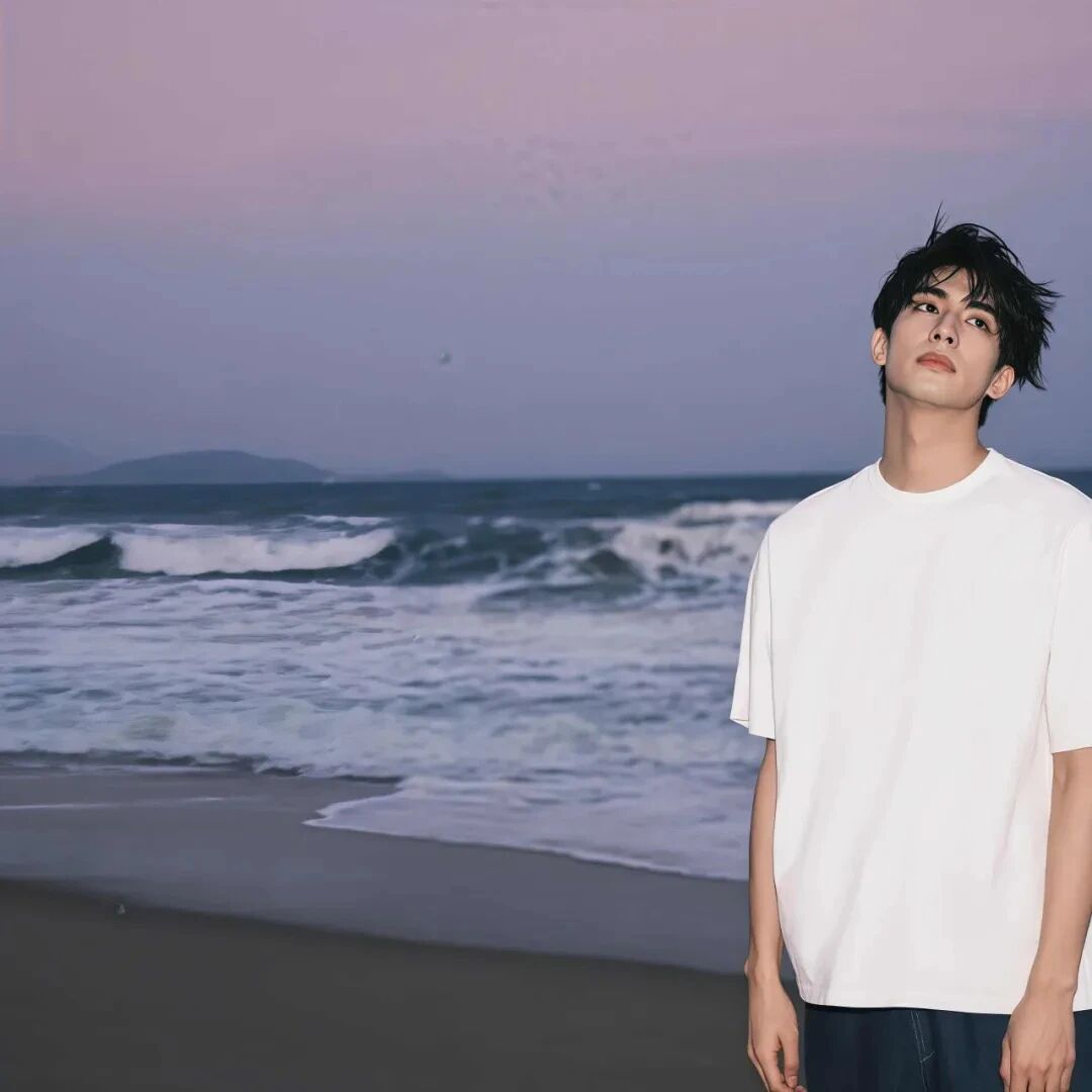 海边帅气男生头像