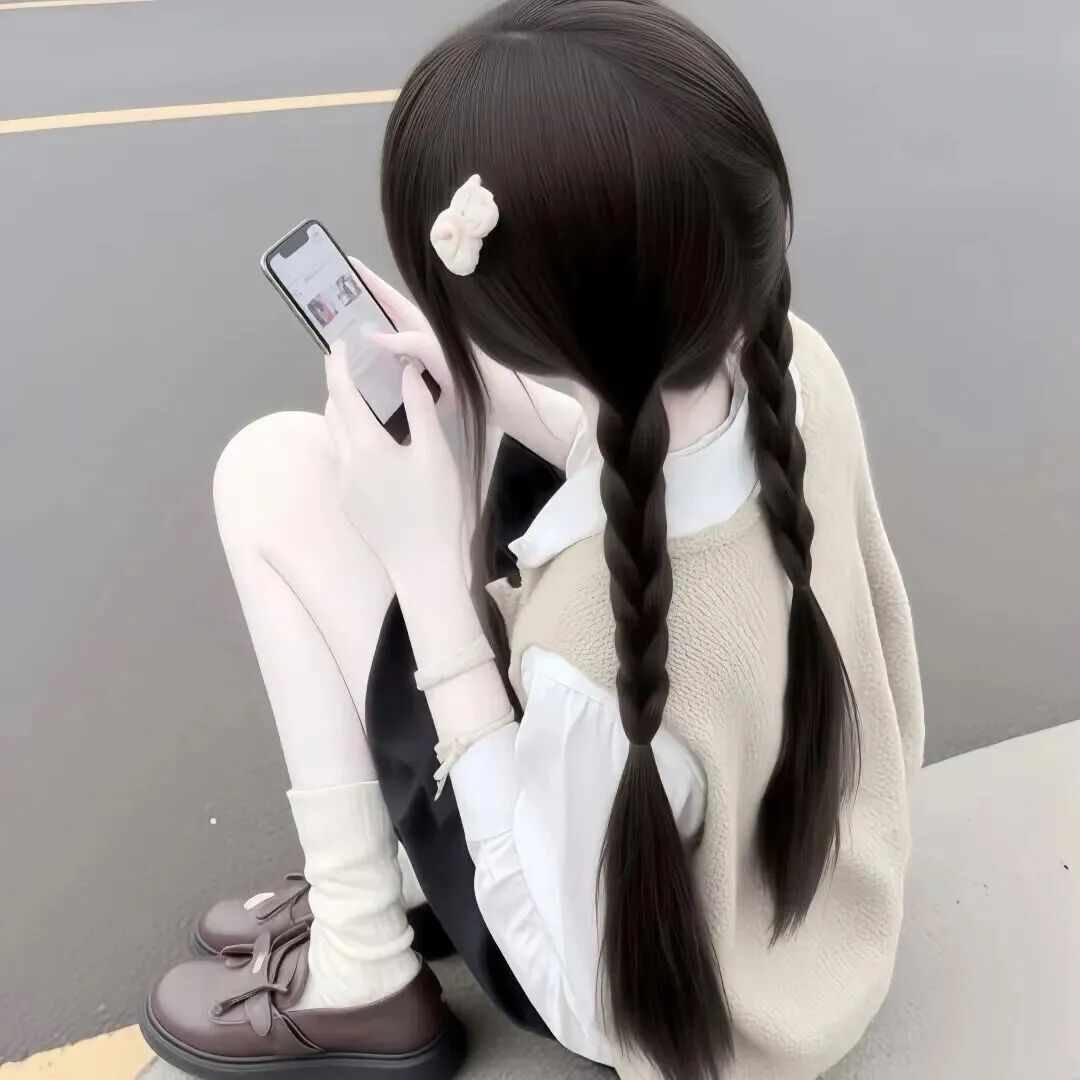 蹲着少萝不露脸女生头像