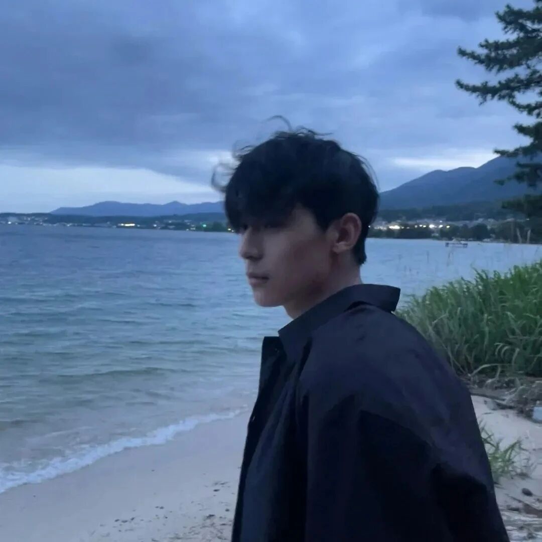 氛围感海边侧脸男生头像