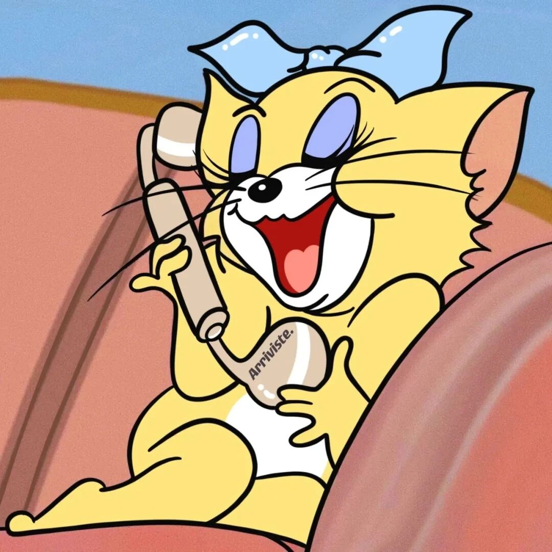 dakoucladlldatui打电话猫和老鼠卡通情侣头像