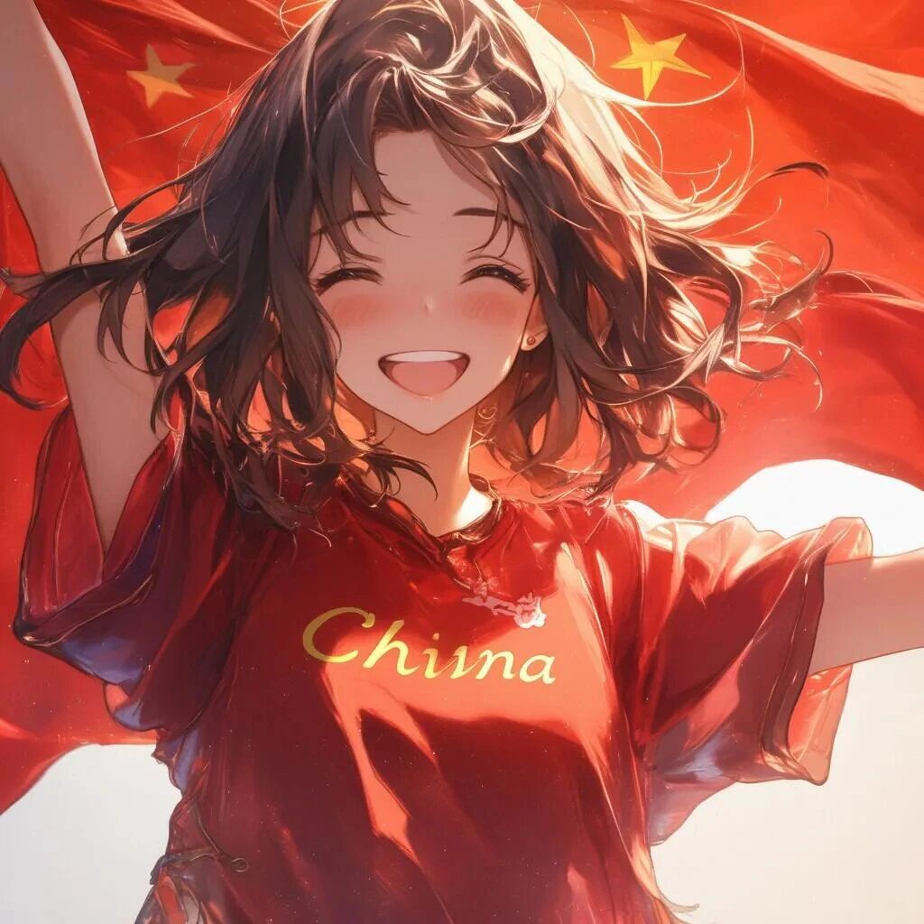 国庆节动漫头像女
