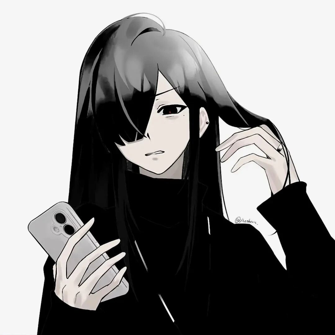 黑白权威动漫头像女