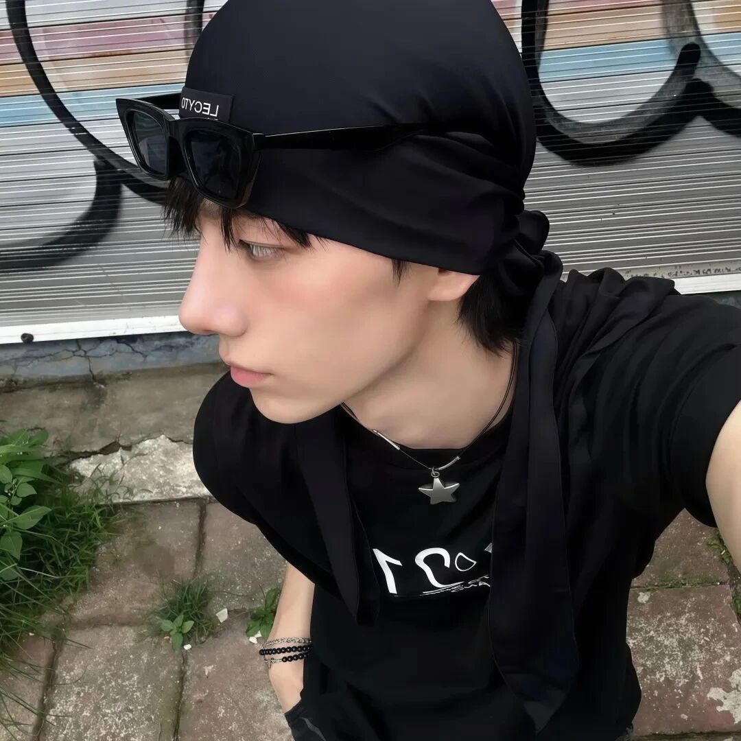 小众侧脸男生头像