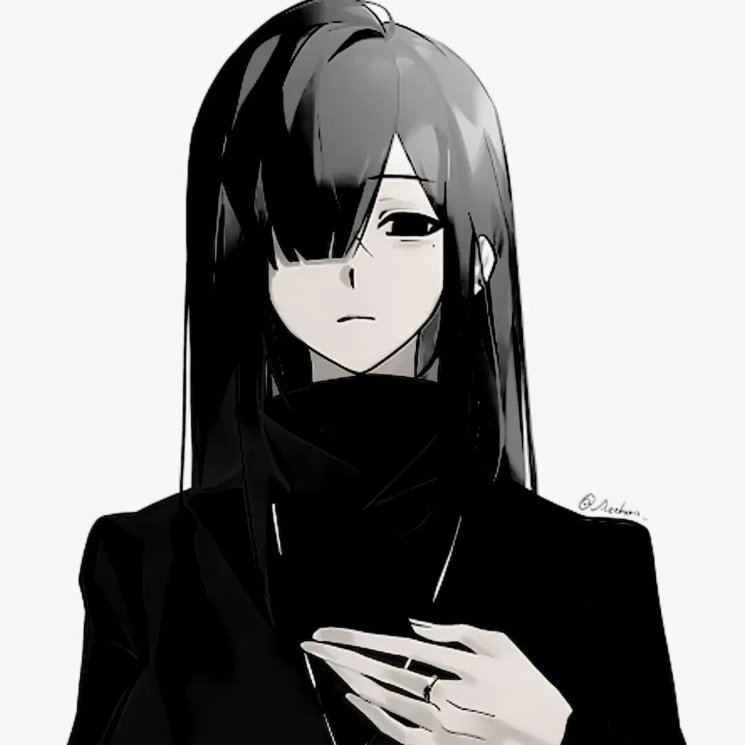 黑白权威动漫头像女