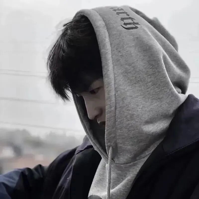 痞帅侧脸男生头像