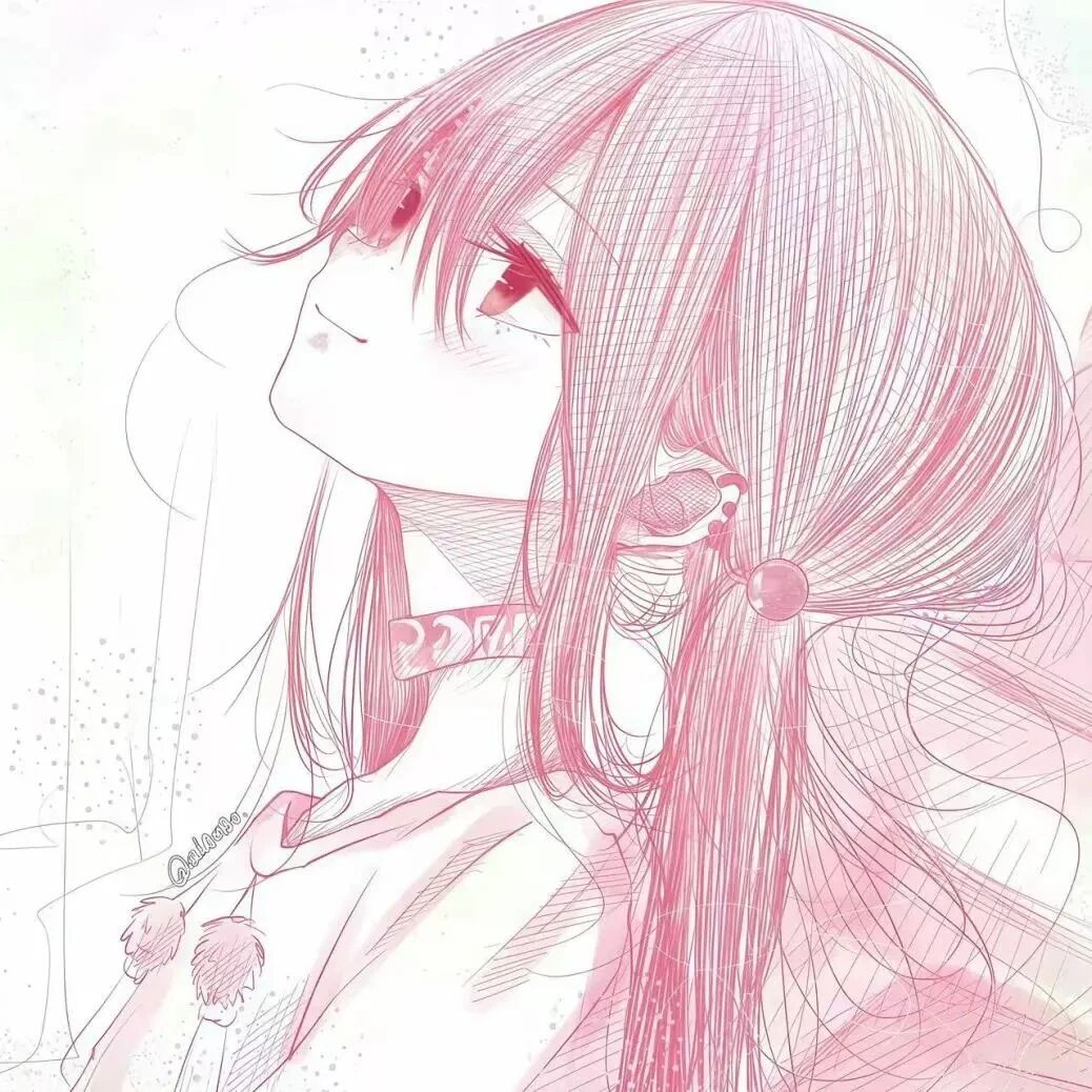 粉色系动漫头像女