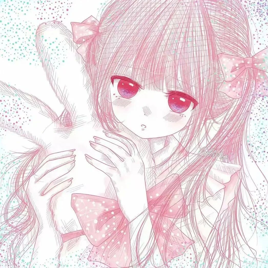 粉色系动漫头像女