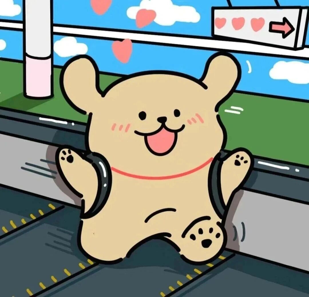 xtiaolanzhobanlv线条小狗卡通情侣头像