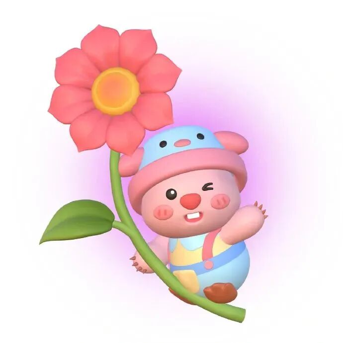 可爱海狸loopy露比白底卡通头像