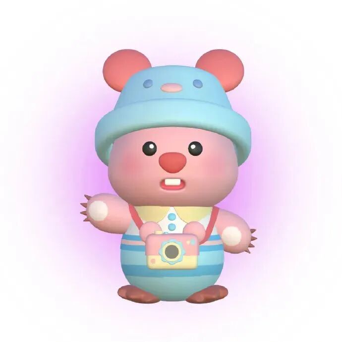 可爱海狸loopy露比白底卡通头像