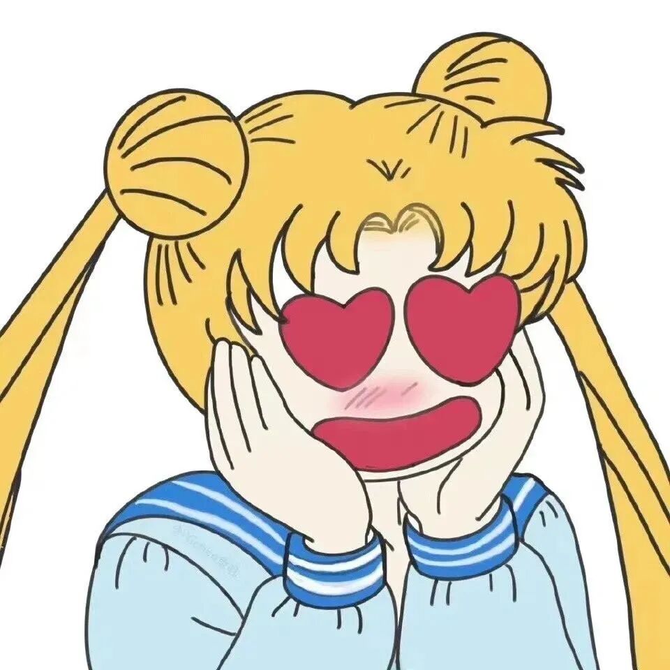 可爱美少女战士白底卡通头像