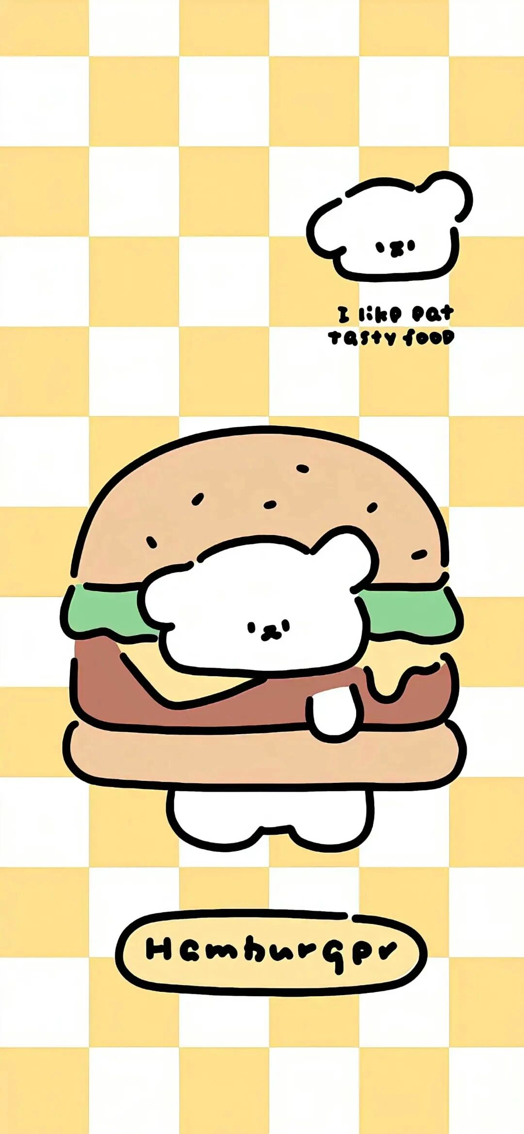 可爱锁屏线条小狗插画壁纸