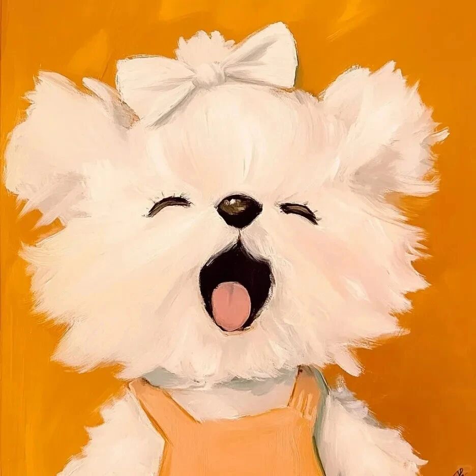 可爱狗狗插画萌宠头像