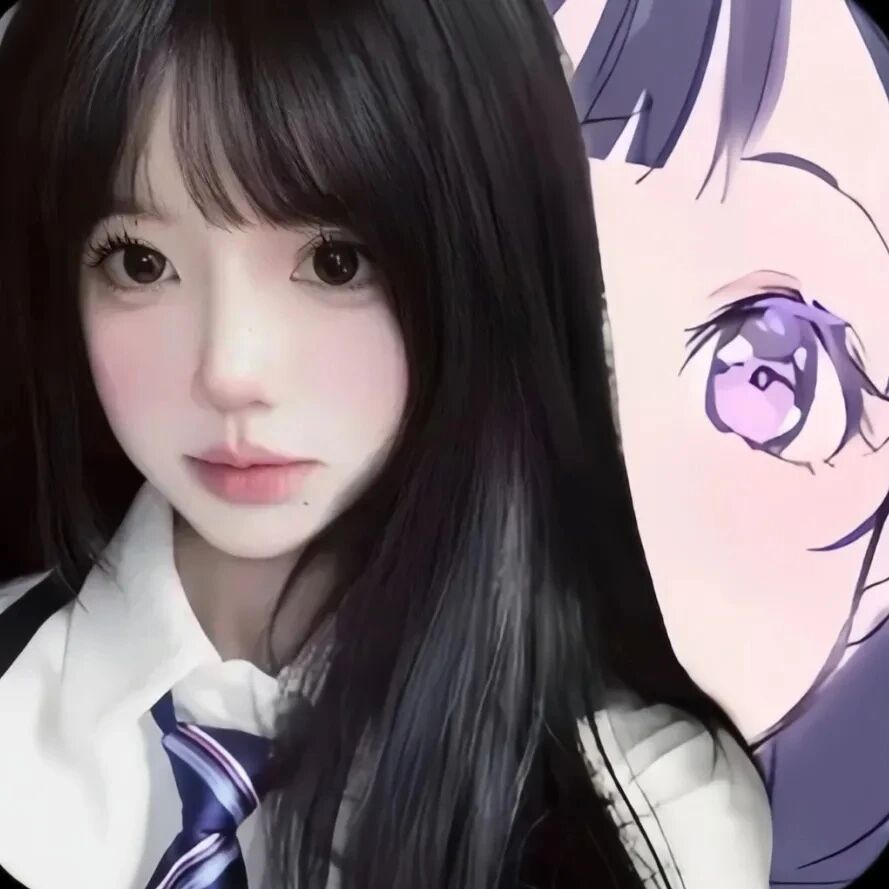 jk制服漫画背景个性女生头像