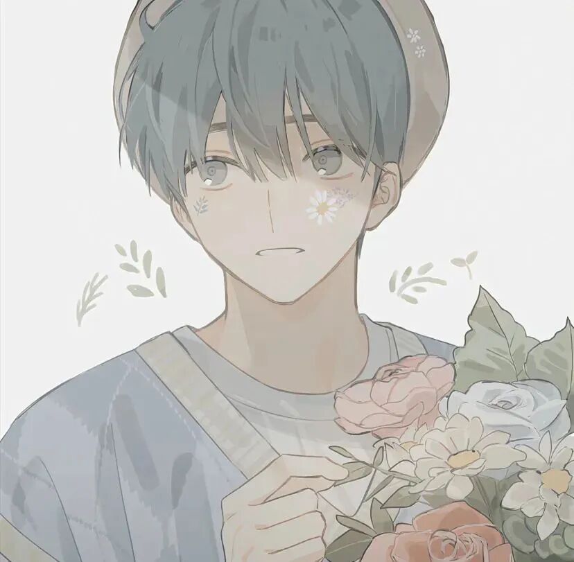 鲜花动漫头像男