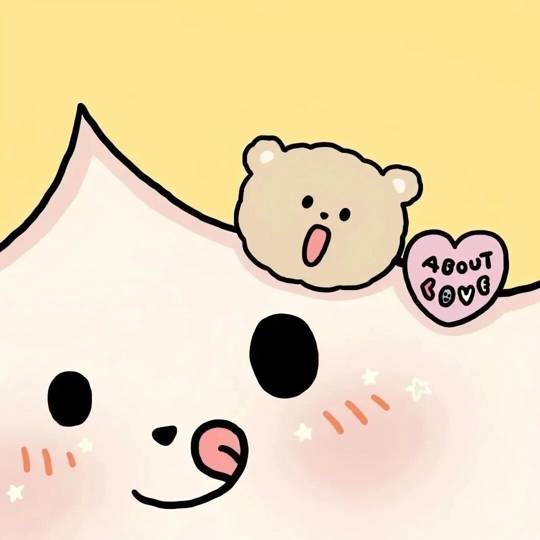 nudbouyinfbhaiyue可爱二人闺蜜头像插画闺蜜头像